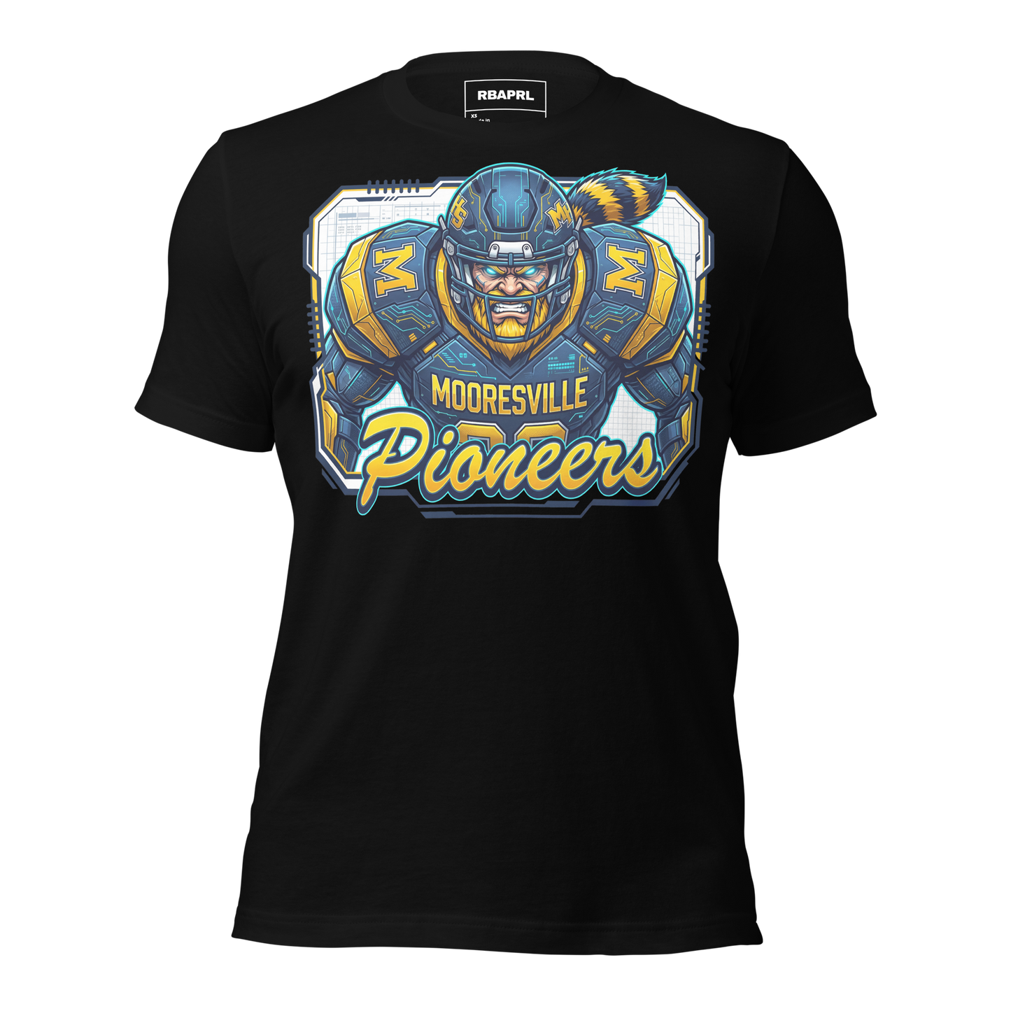 Mooresville Pioneers Football T-Shirt in Black – Indiana Spirit Wear by Hometown Gameday Co.
