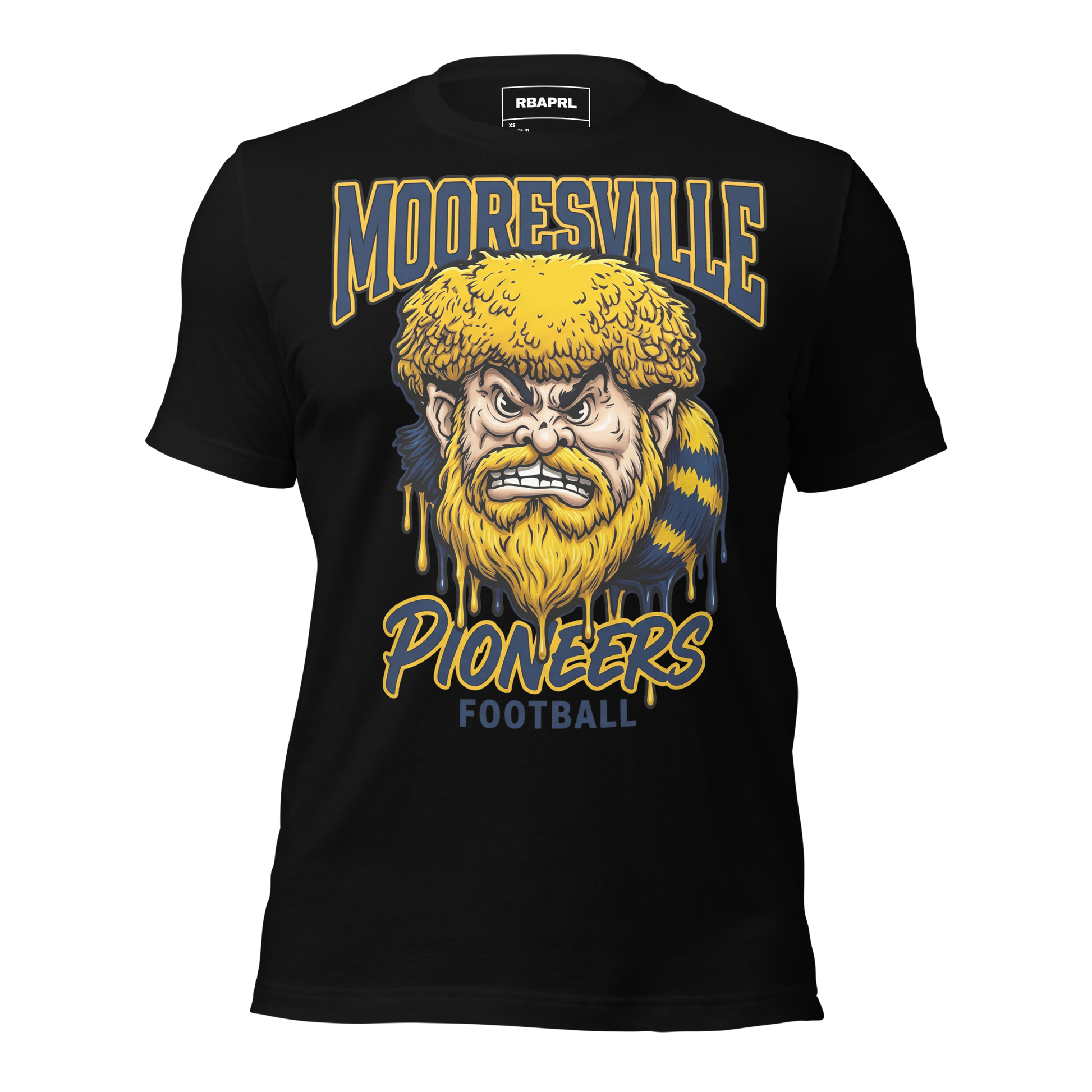 Mooresville Pioneers Football T-Shirt in Black – Indiana Spirit Wear by Hometown Gameday Co.