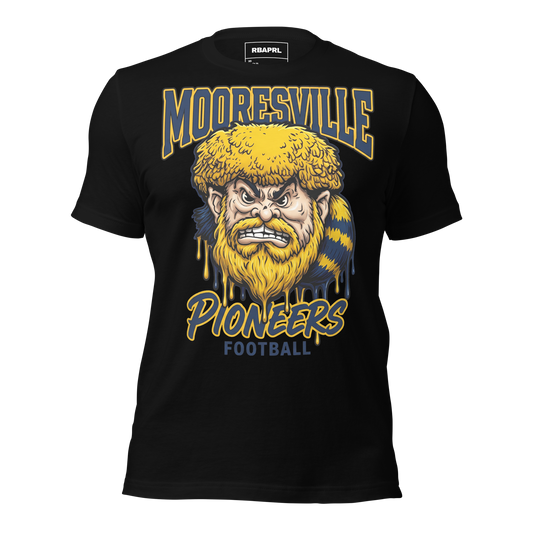 Mooresville Pioneers Football T-Shirt in Black – Indiana Spirit Wear by Hometown Gameday Co.