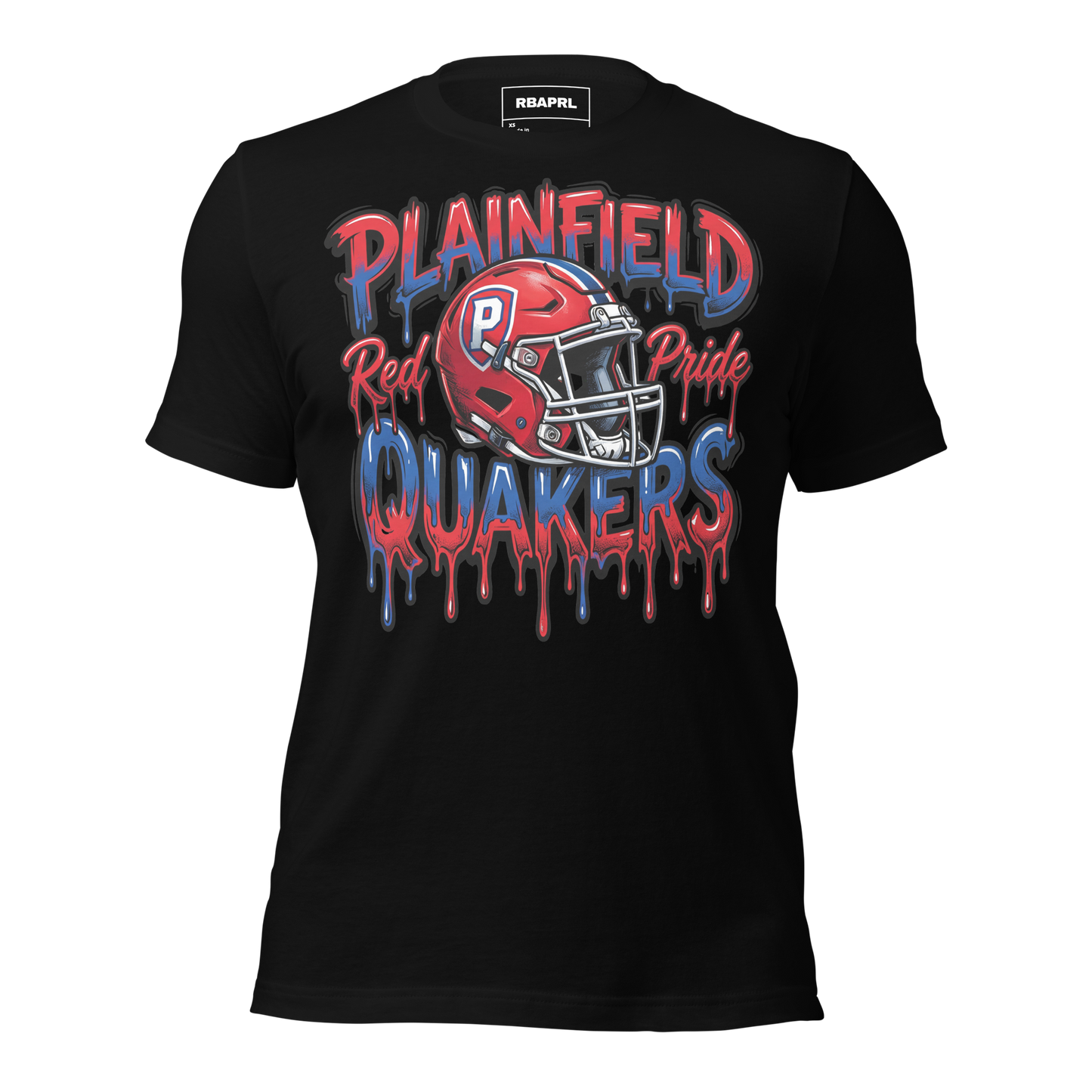 Plainfield Quakers Football T-Shirt in Black – Indiana Spirit Wear by Hometown Gameday Co.