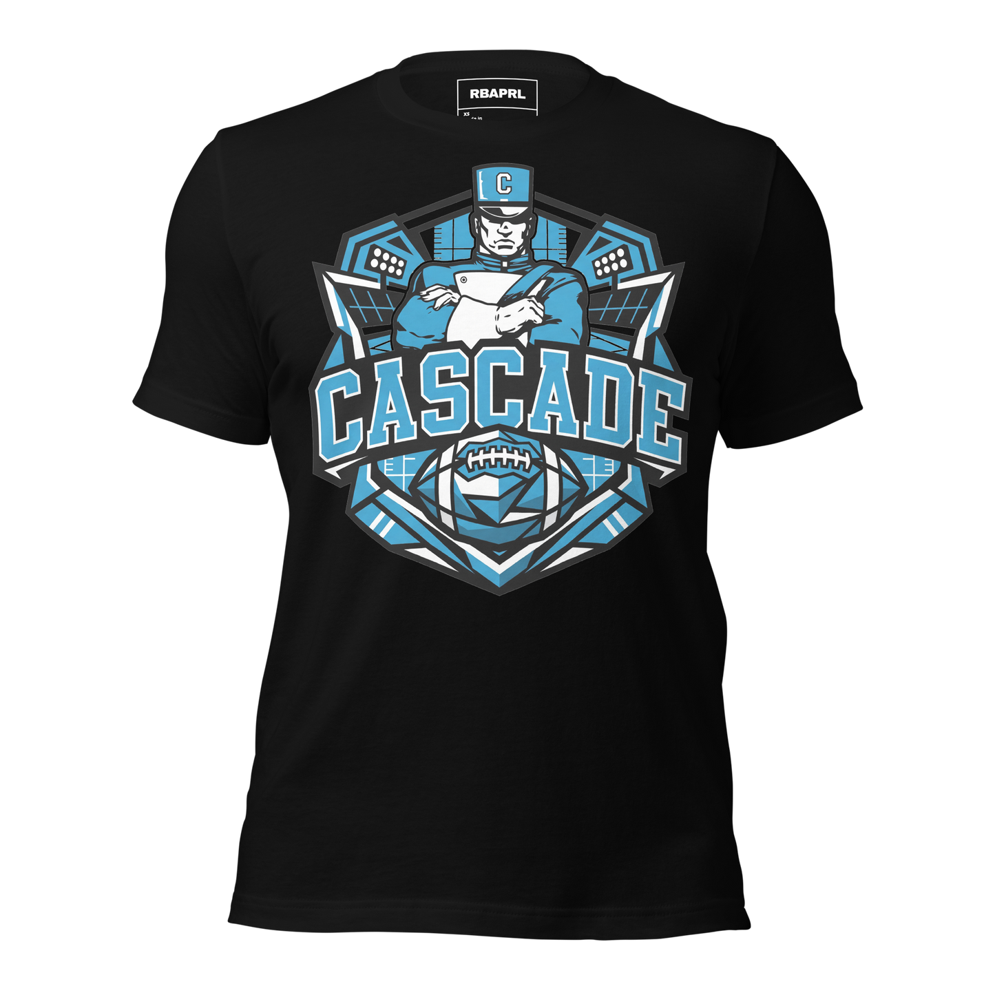 Cascade Cadets Football T-Shirt in Black – Indiana Spirit Wear by Hometown Gameday Co.