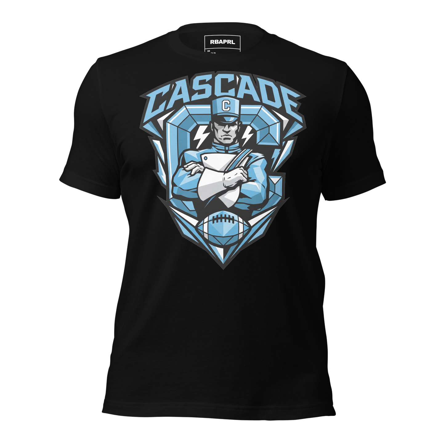 Cascade Cadets Football T-Shirt in Black – Indiana Spirit Wear by Hometown Gameday Co.