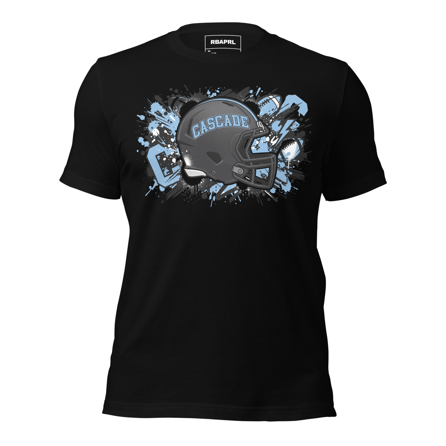 Cascade Cadets Football T-Shirt in Black – Indiana Spirit Wear by Hometown Gameday Co.