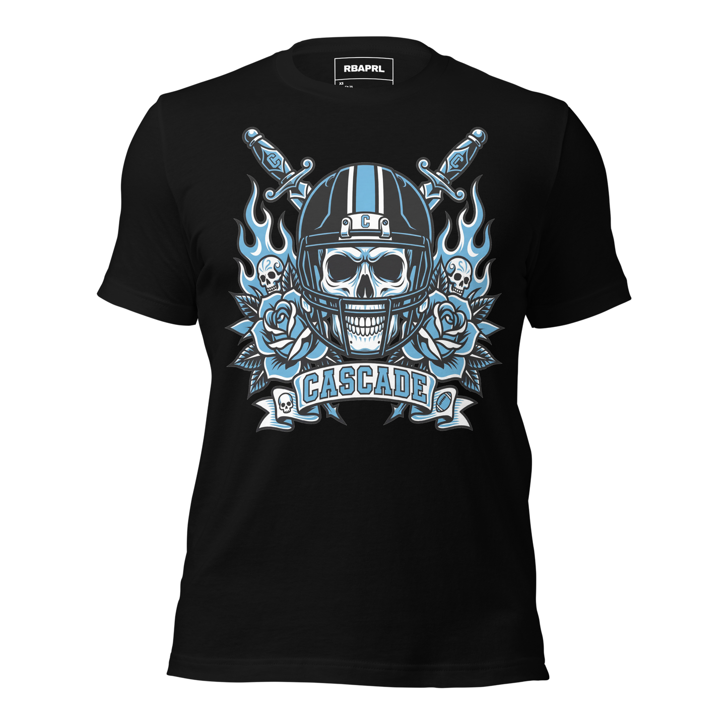 Cascade Cadets Football T-Shirt in Black – Indiana Spirit Wear by Hometown Gameday Co.