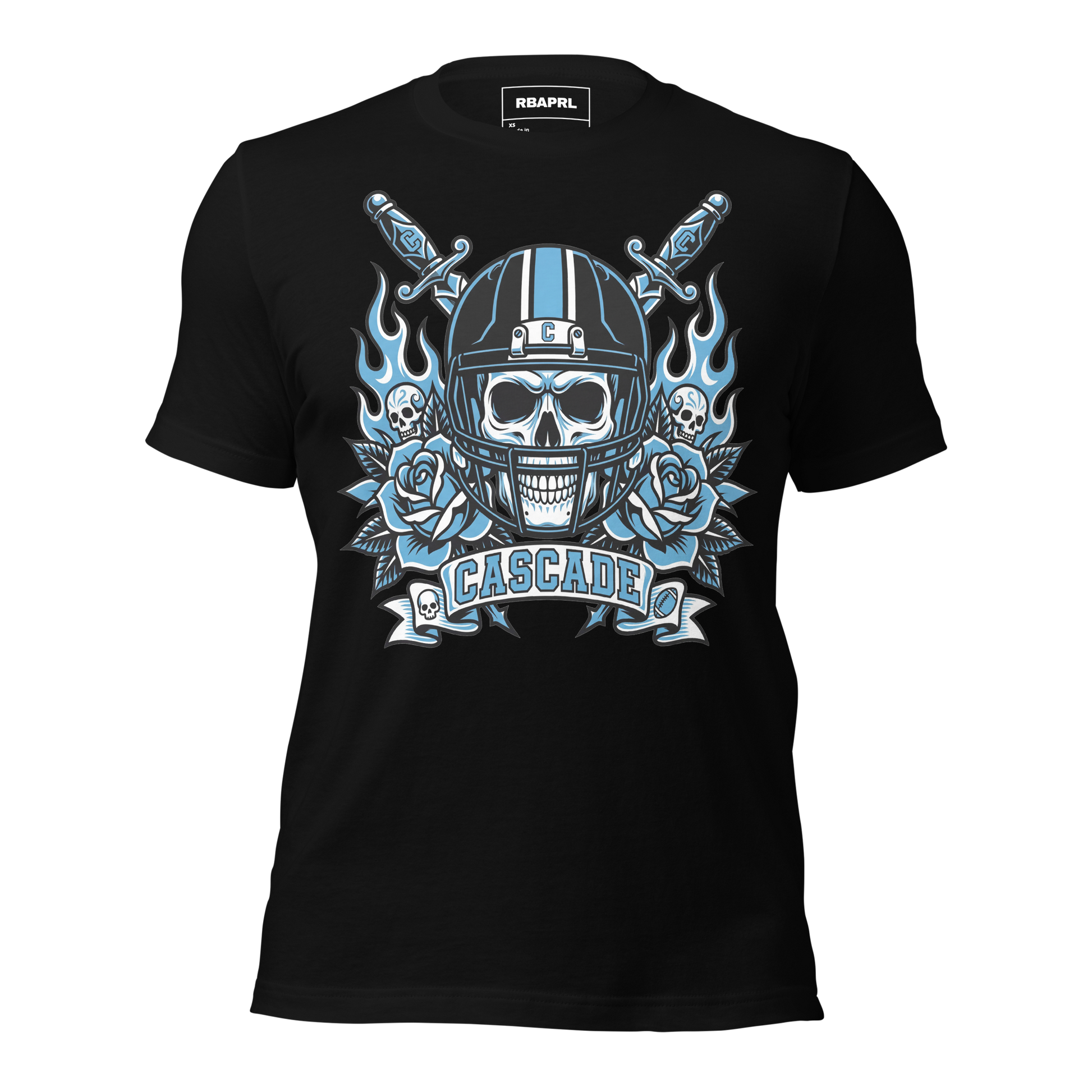 Cascade Cadets Football T-Shirt in Black – Indiana Spirit Wear by Hometown Gameday Co.