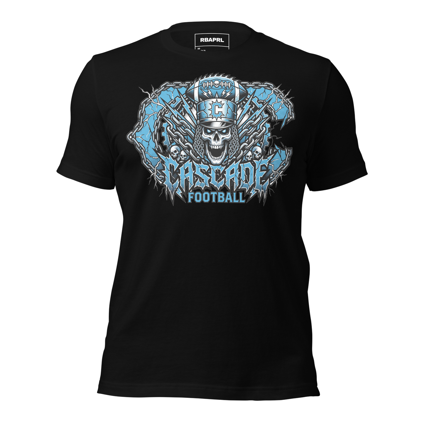 Cascade Cadets Football T-Shirt in Black – Indiana Spirit Wear by Hometown Gameday Co.