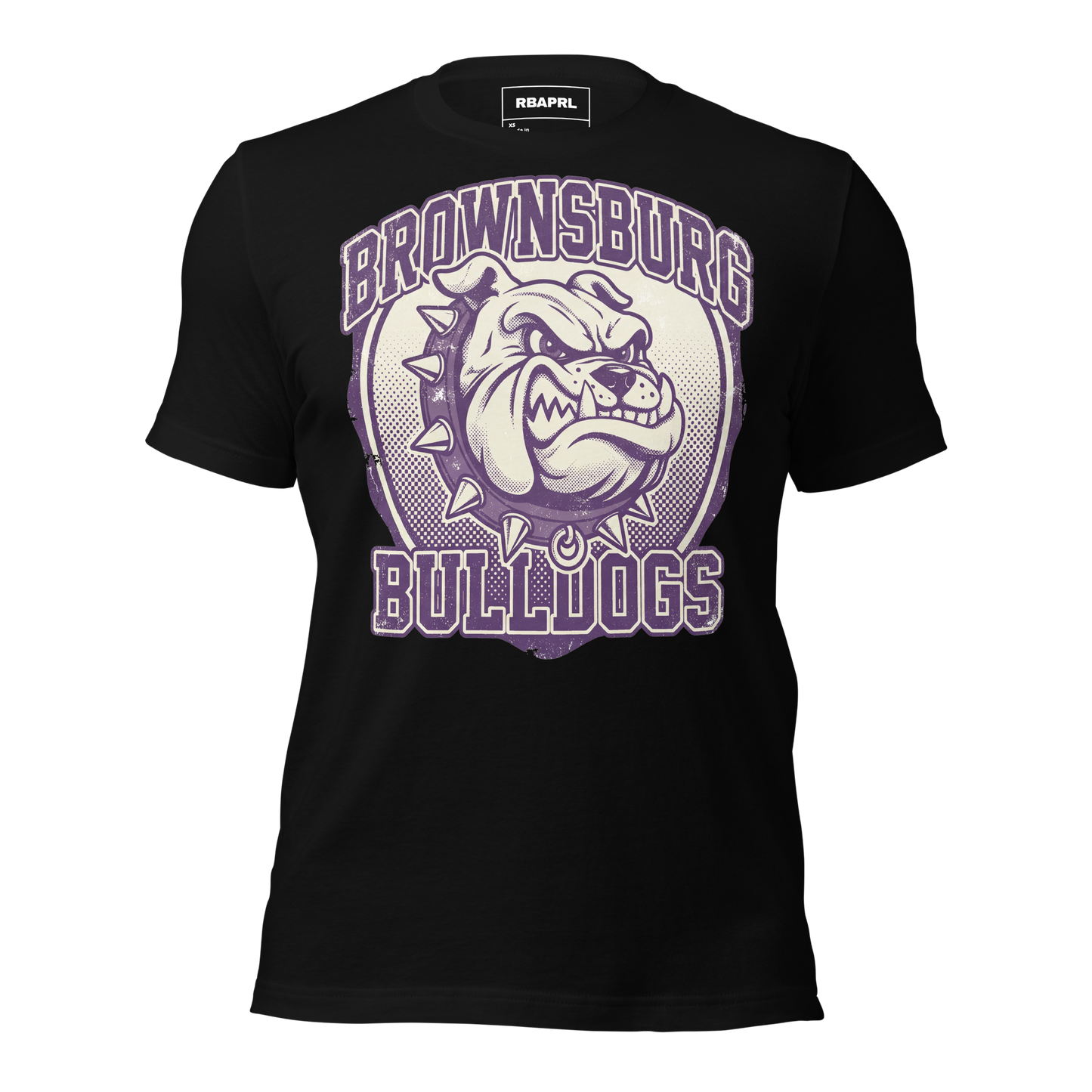 Brownsburg Bulldogs Football T-Shirt in Black – Indiana Spirit Wear by Hometown Gameday Co.