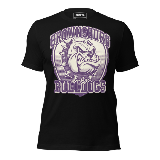 Brownsburg Bulldogs Football T-Shirt in Black – Indiana Spirit Wear by Hometown Gameday Co.