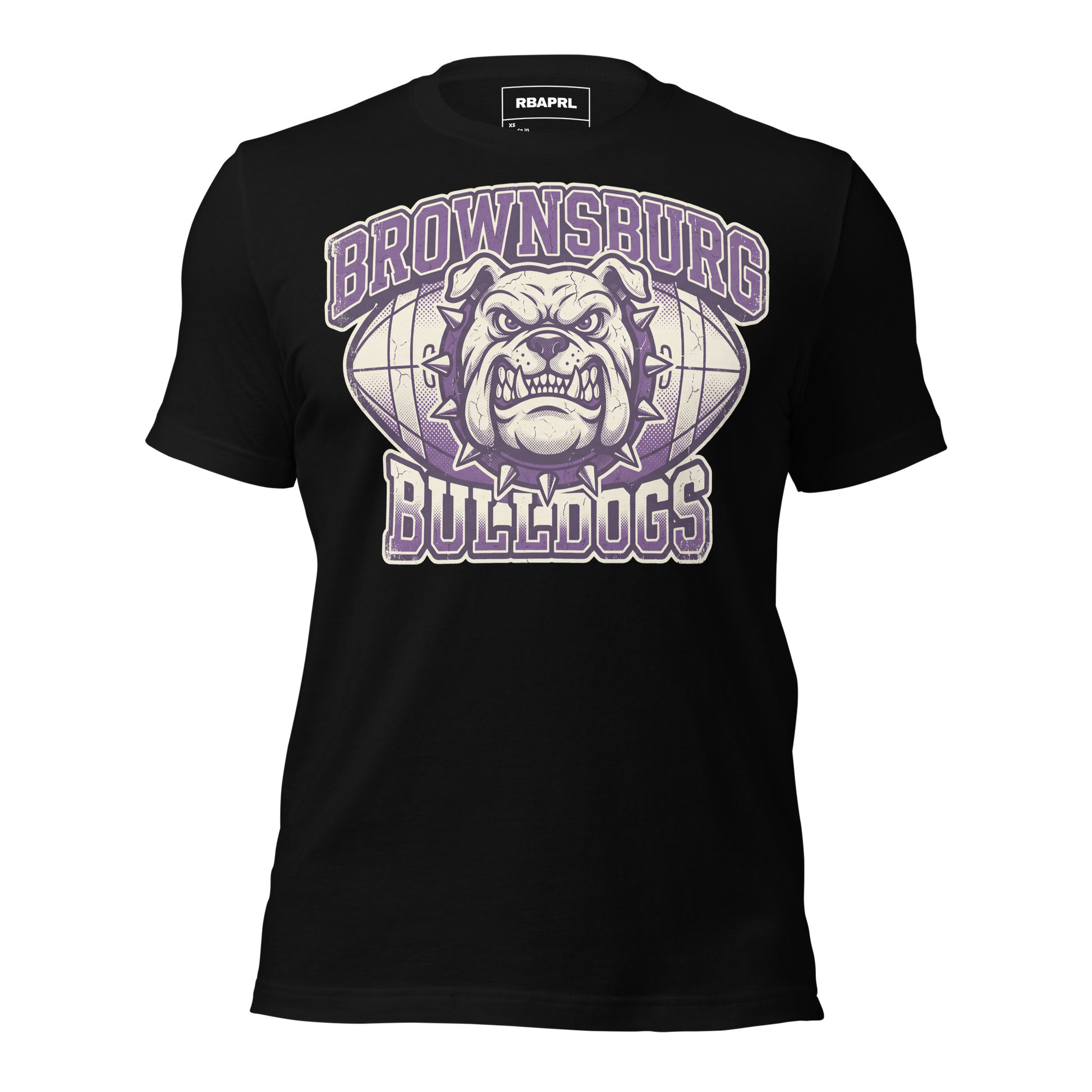 Brownsburg Bulldogs Football T-Shirt in Black – Indiana Spirit Wear by Hometown Gameday Co.