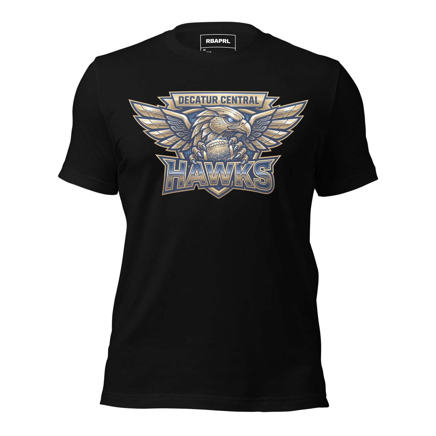 Decatur Central Hawks Football T-Shirt in Black – Indiana Spirit Wear by Hometown Gameday Co.