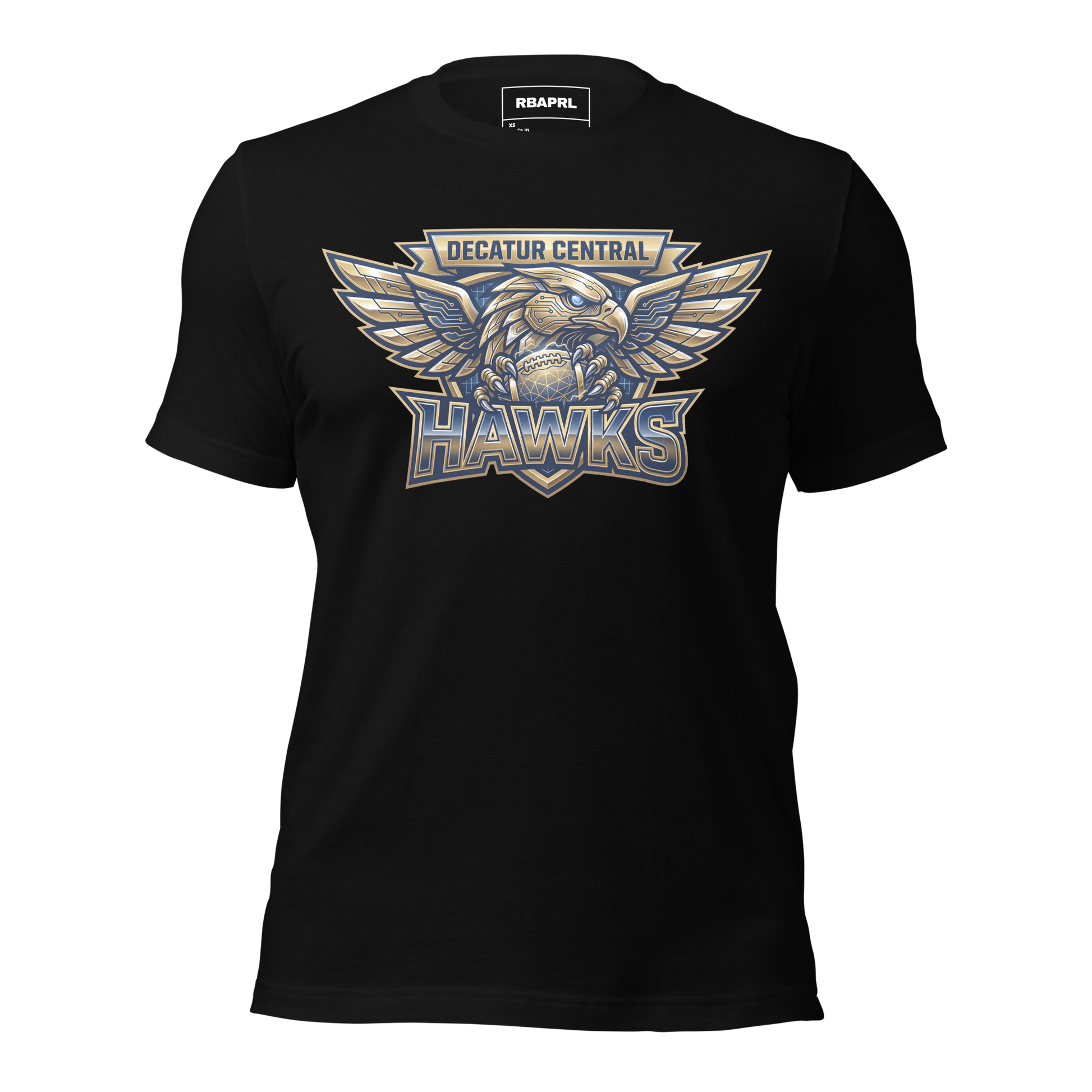 Decatur Central Hawks Football T-Shirt in Black – Indiana Spirit Wear by Hometown Gameday Co.