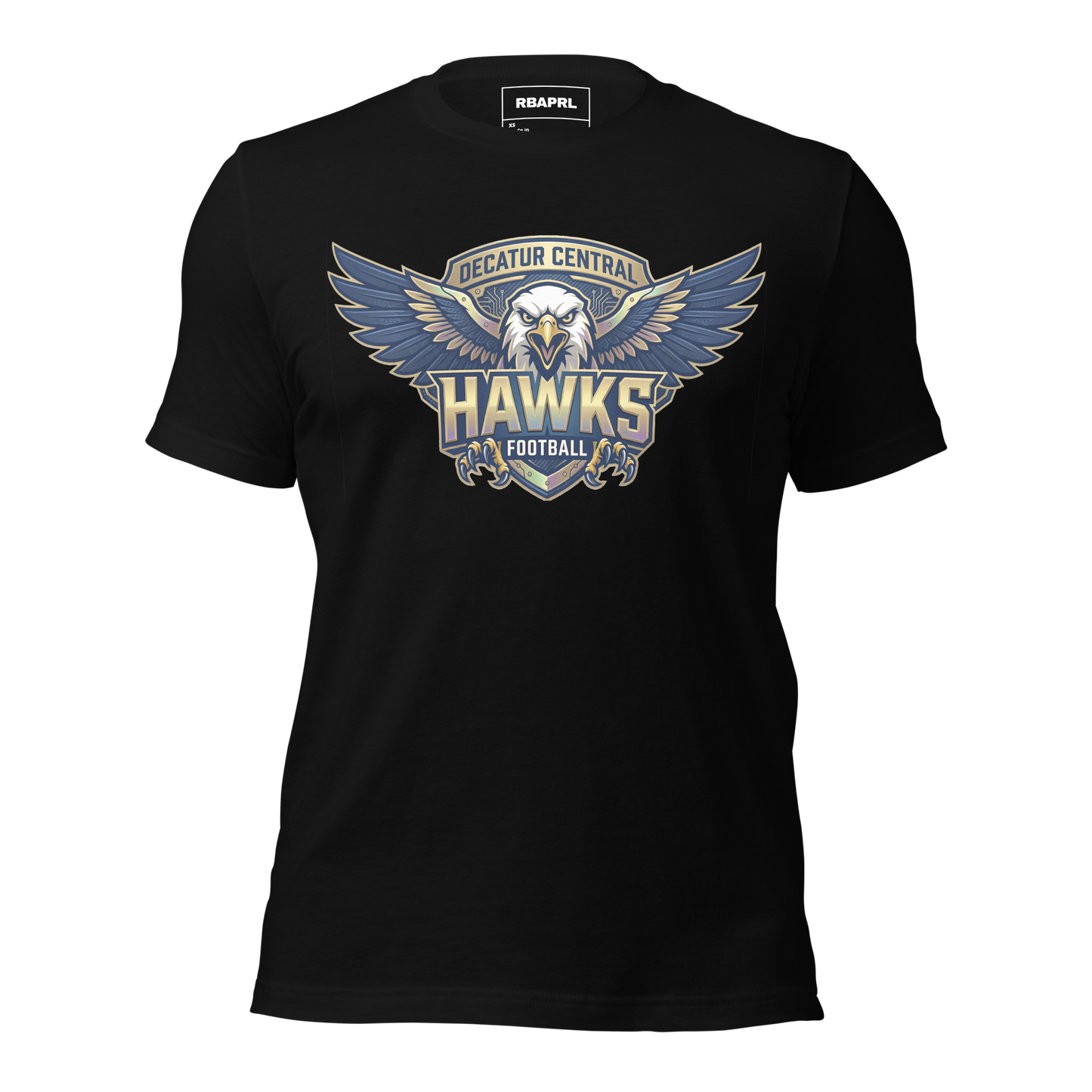 Decatur Central Hawks Football T-Shirt in Black – Indiana Spirit Wear by Hometown Gameday Co.