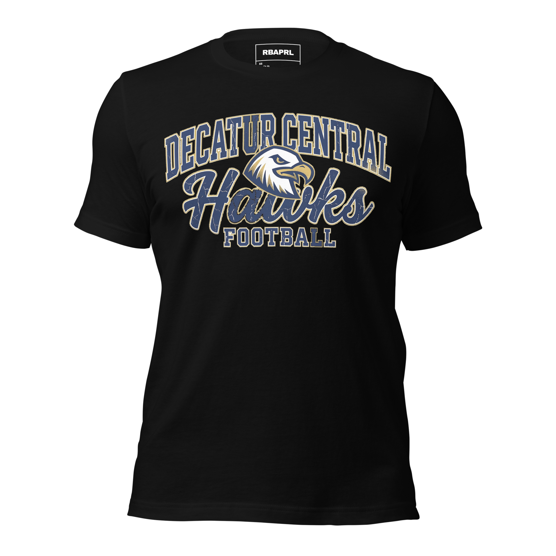Decatur Central Hawks Football T-Shirt in Black – Indiana Spirit Wear by Hometown Gameday Co.