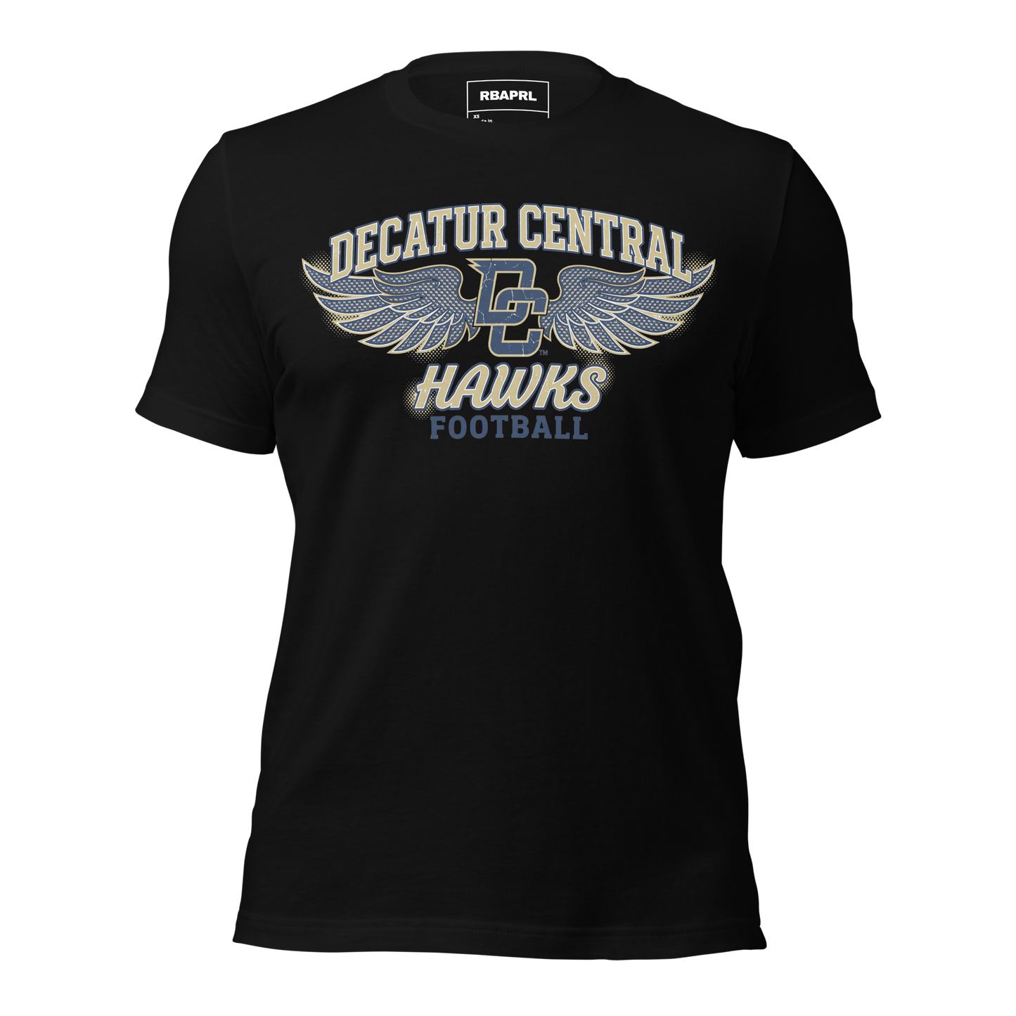 Decatur Central Hawks Football T-Shirt in Black – Indiana Spirit Wear by Hometown Gameday Co.