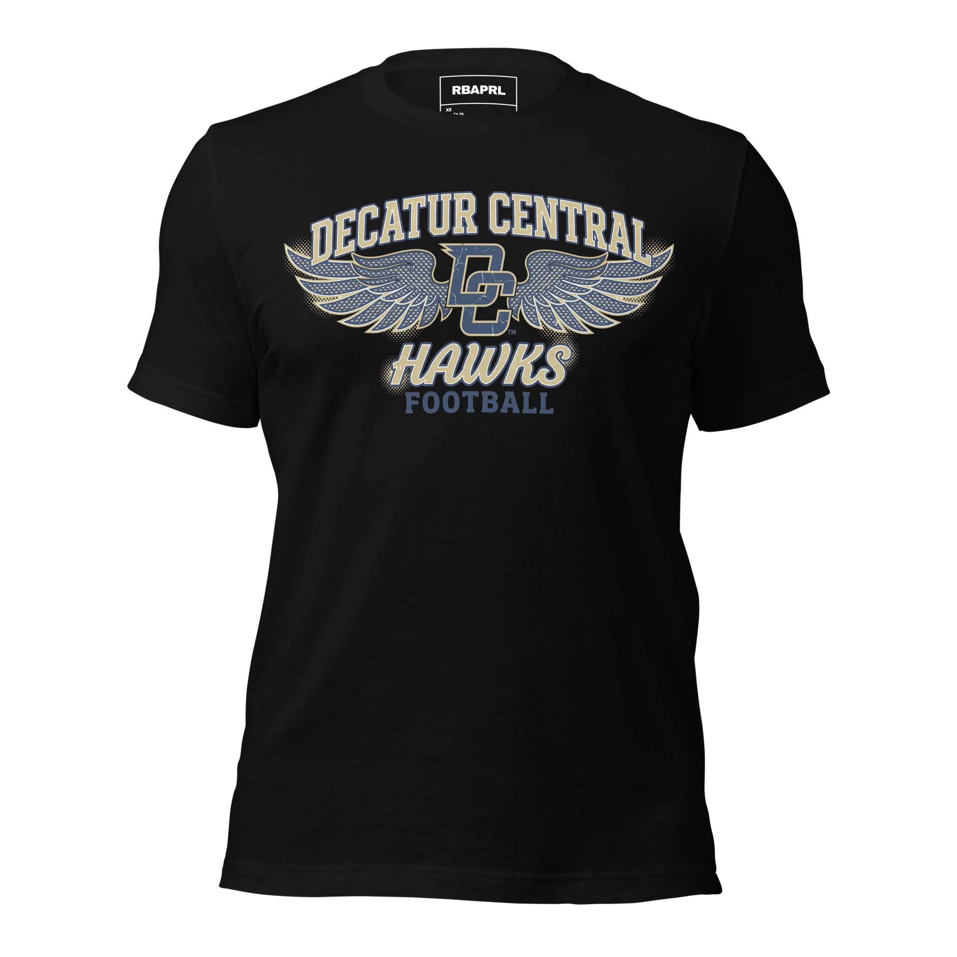 Decatur Central Hawks Football T-Shirt in Black – Indiana Spirit Wear by Hometown Gameday Co.