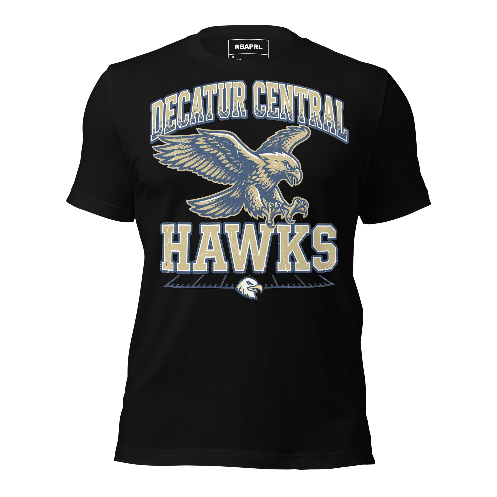 Decatur Central Hawks Football T-Shirt in Black – Indiana Spirit Wear by Hometown Gameday Co.