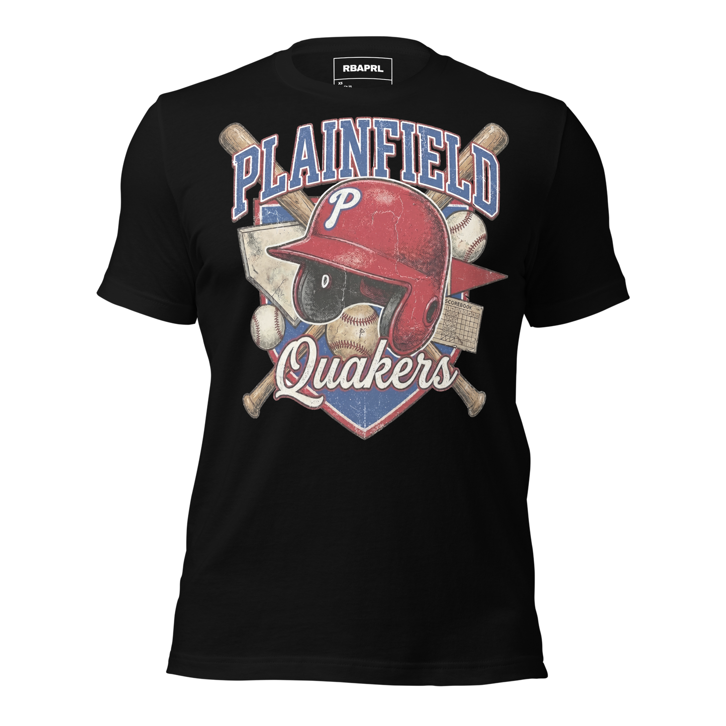 Plainfield Quakers Baseball T-Shirt in Black – Indiana Spirit Wear by Hometown Gameday Co.