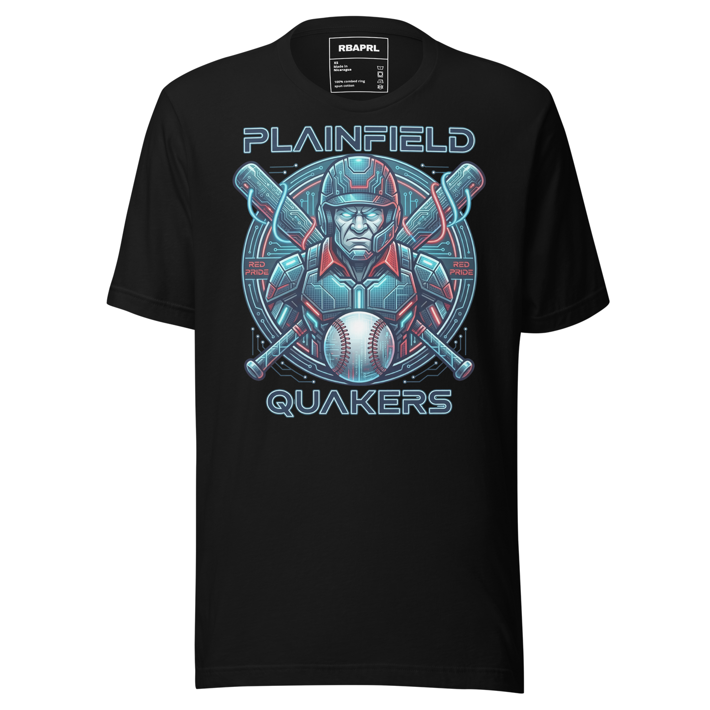 Plainfield Quakers Baseball T-Shirt in Black – Indiana Spirit Wear by Hometown Gameday Co.