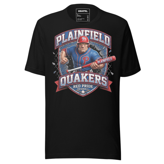 Plainfield Quakers Baseball T-Shirt in Black – Indiana Spirit Wear by Hometown Gameday Co.