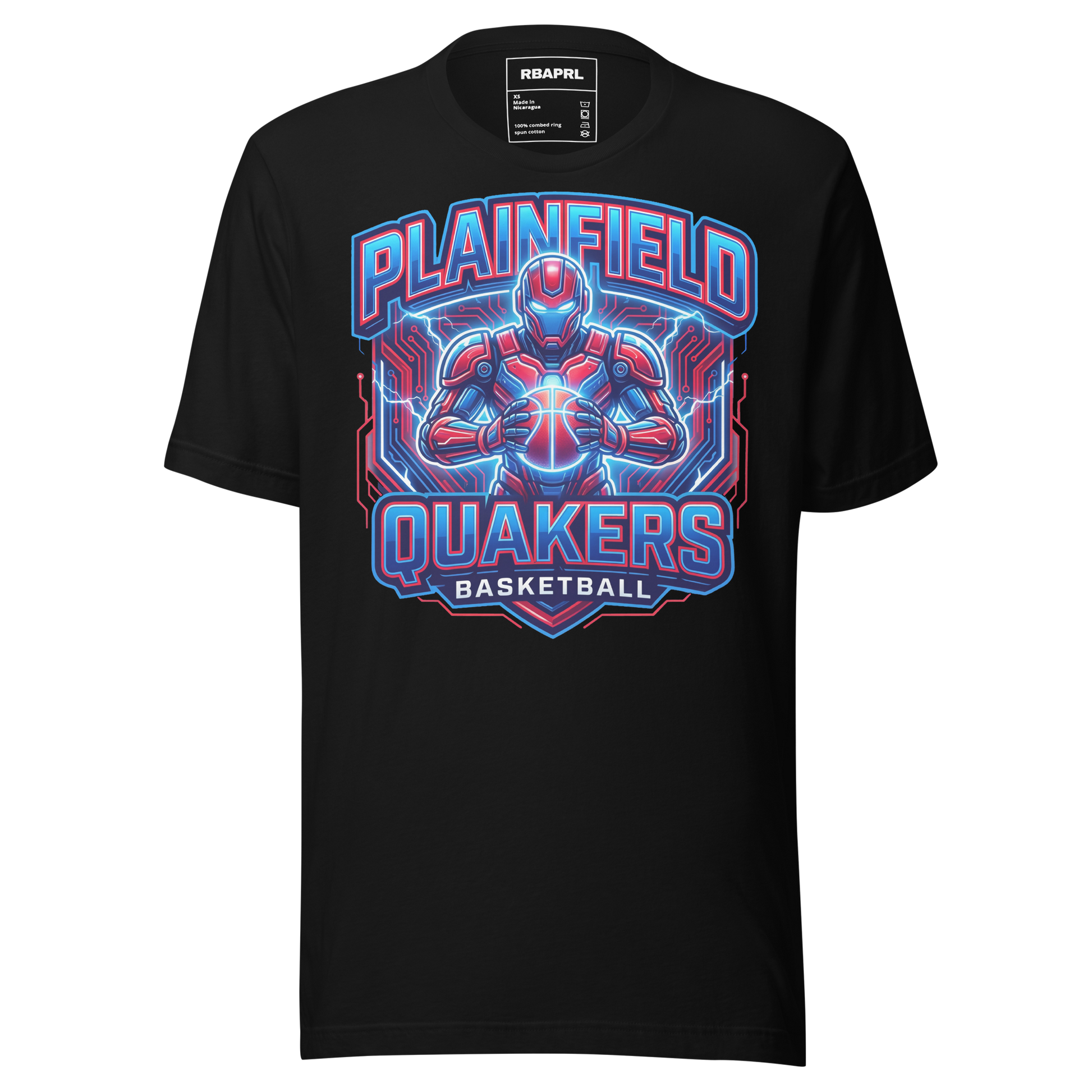 Plainfield Quakers Basketball T-Shirt in Black – Indiana Spirit Wear by Hometown Gameday Co.