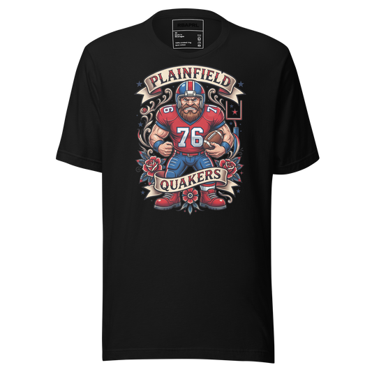 Plainfield Quakers Football T-Shirt in Black – Indiana Spirit Wear by Hometown Gameday Co.