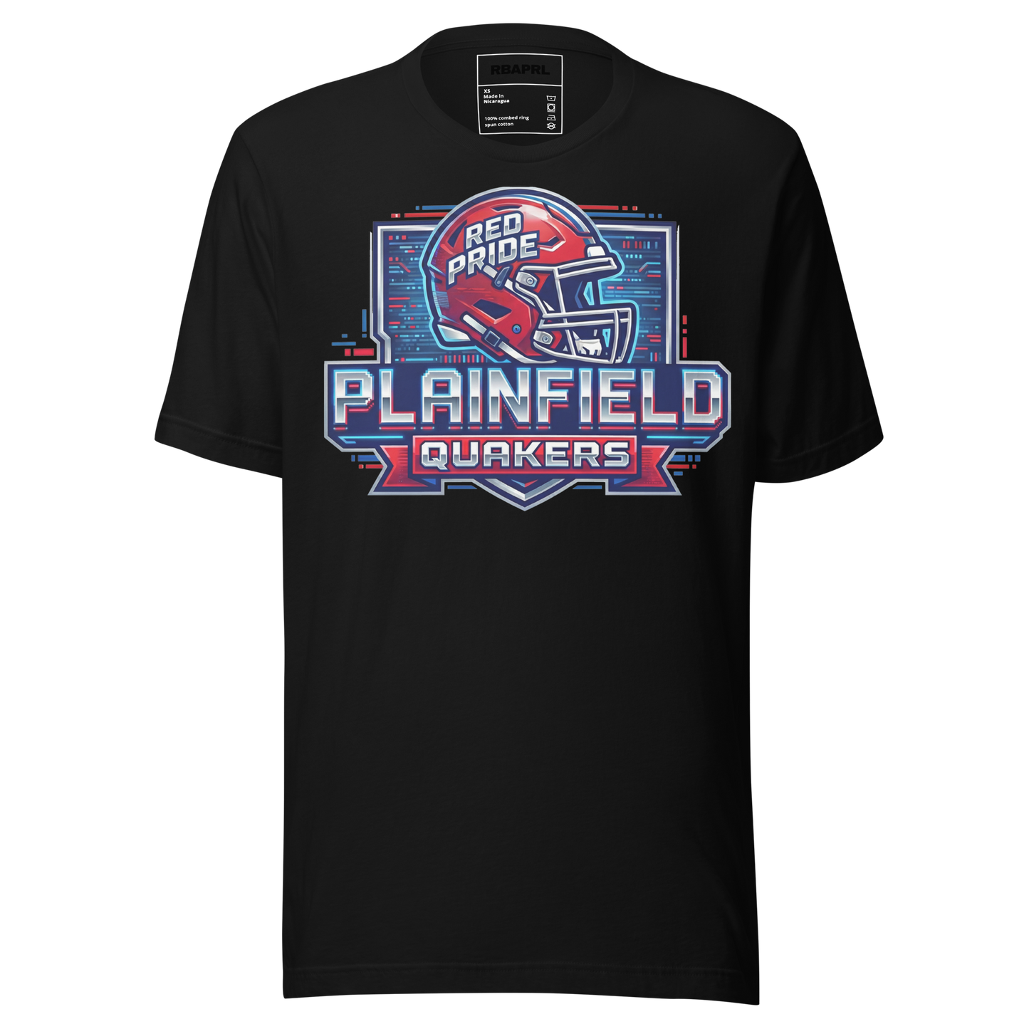Plainfield Quakers Football T-Shirt in Black – Indiana Spirit Wear by Hometown Gameday Co.