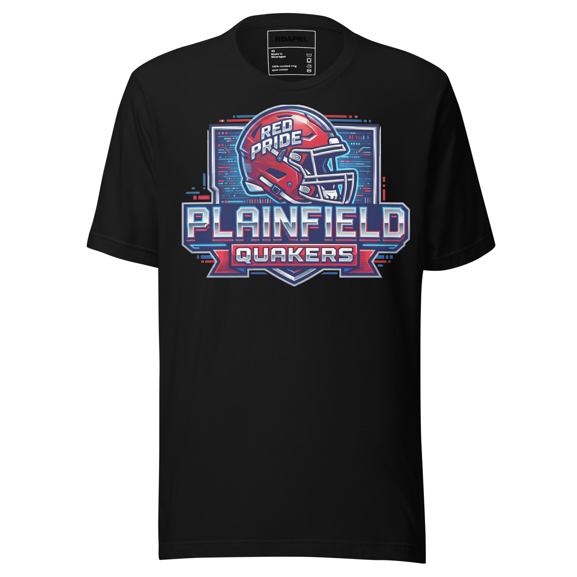 Plainfield Quakers Football T-Shirt in Black – Indiana Spirit Wear by Hometown Gameday Co.