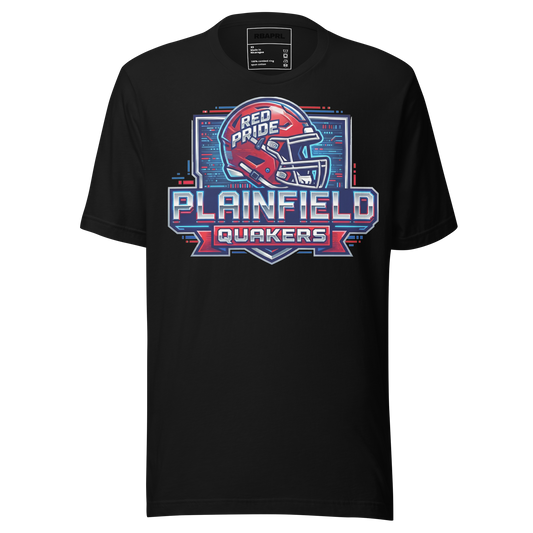Plainfield Quakers Football T-Shirt in Black – Indiana Spirit Wear by Hometown Gameday Co.