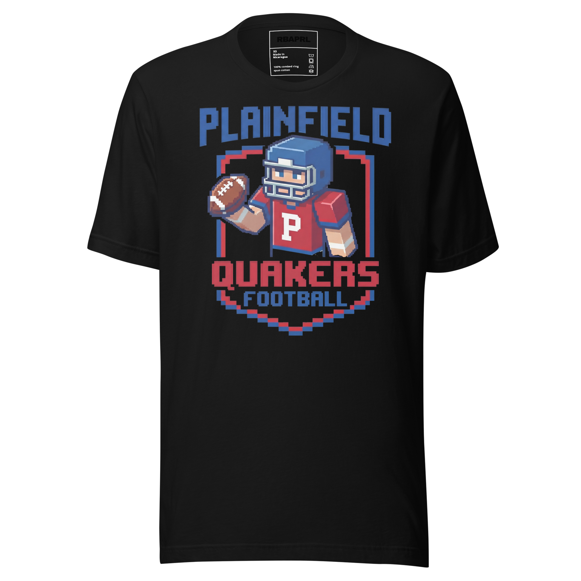 Plainfield Quakers Football T-Shirt in Black – Indiana Spirit Wear by Hometown Gameday Co.