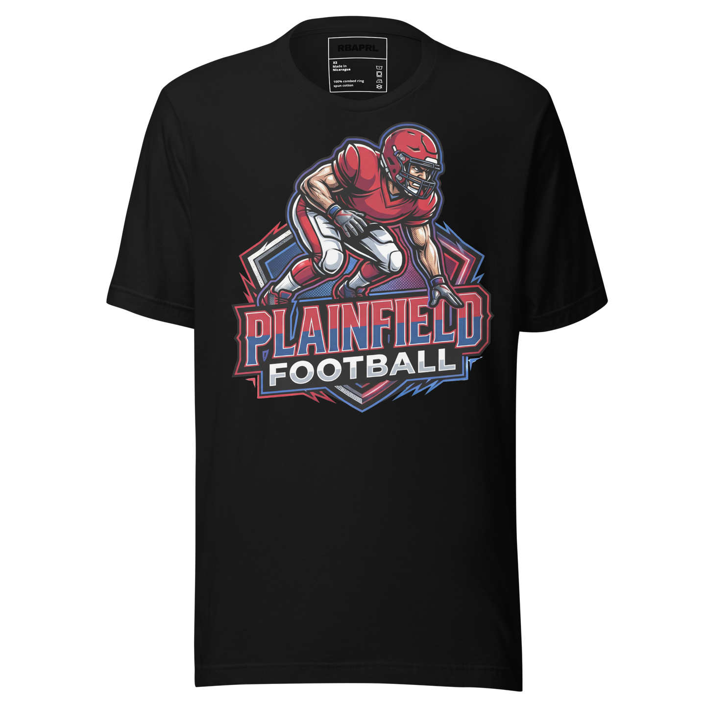 Plainfield Quakers Football T-Shirt in Black – Indiana Spirit Wear by Hometown Gameday Co.