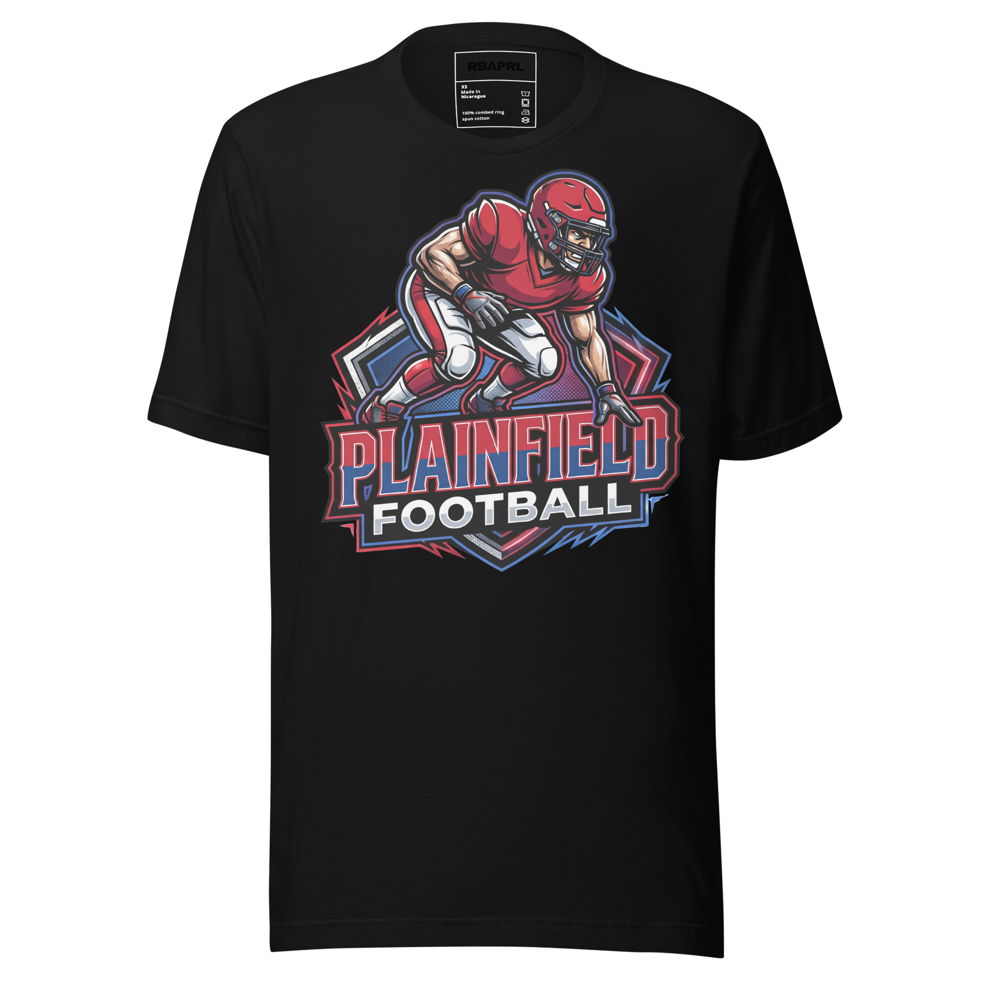 Plainfield Quakers Football T-Shirt in Black – Indiana Spirit Wear by Hometown Gameday Co.