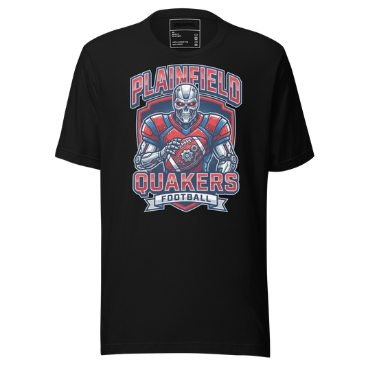 Plainfield Quakers Football T-Shirt in Black – Indiana Spirit Wear by Hometown Gameday Co.