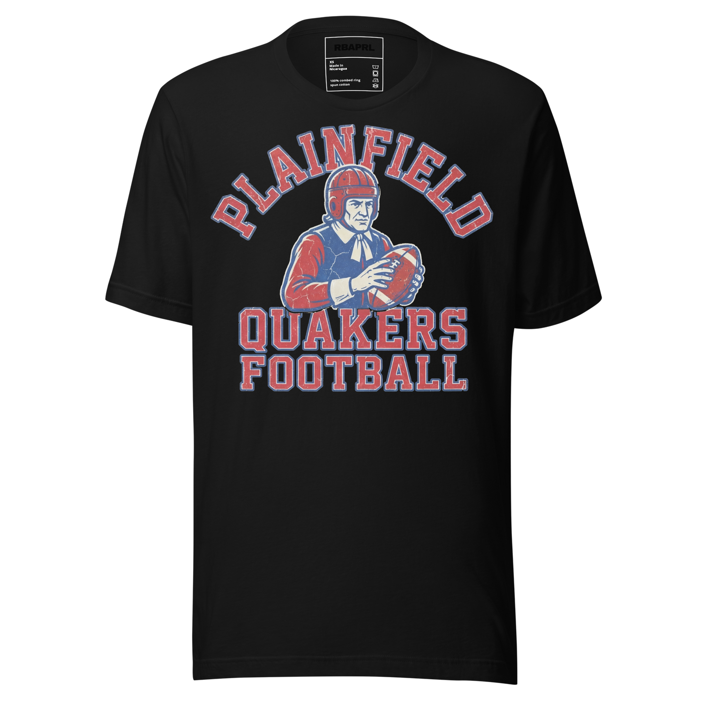 Plainfield Quakers Football T-Shirt in Black – Indiana Spirit Wear by Hometown Gameday Co.