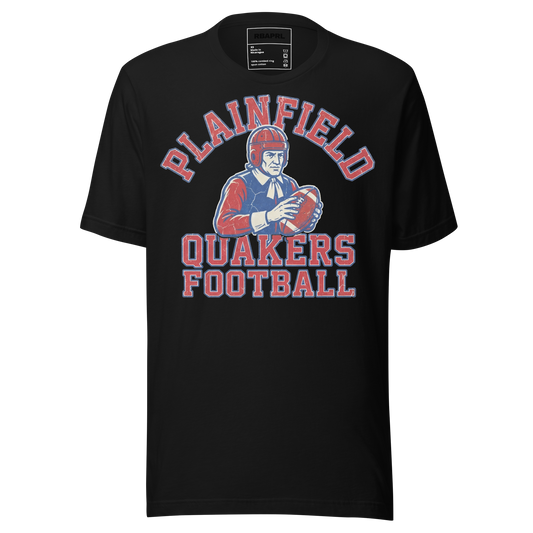 Plainfield Quakers Football T-Shirt in Black – Indiana Spirit Wear by Hometown Gameday Co.