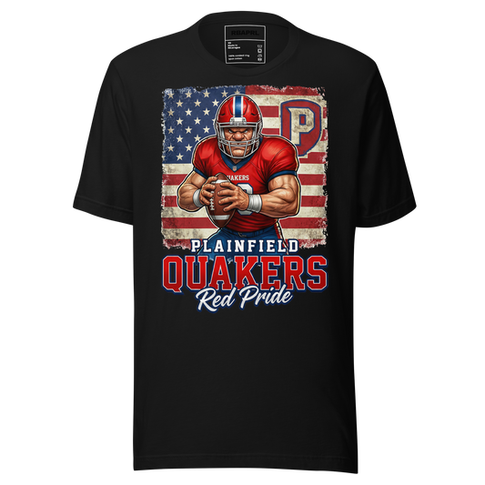 Plainfield Quakers Football T-Shirt in Black – Indiana Spirit Wear by Hometown Gameday Co.