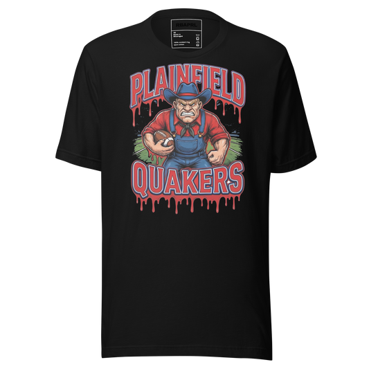 Plainfield Quakers Football T-Shirt in Black – Indiana Spirit Wear by Hometown Gameday Co.