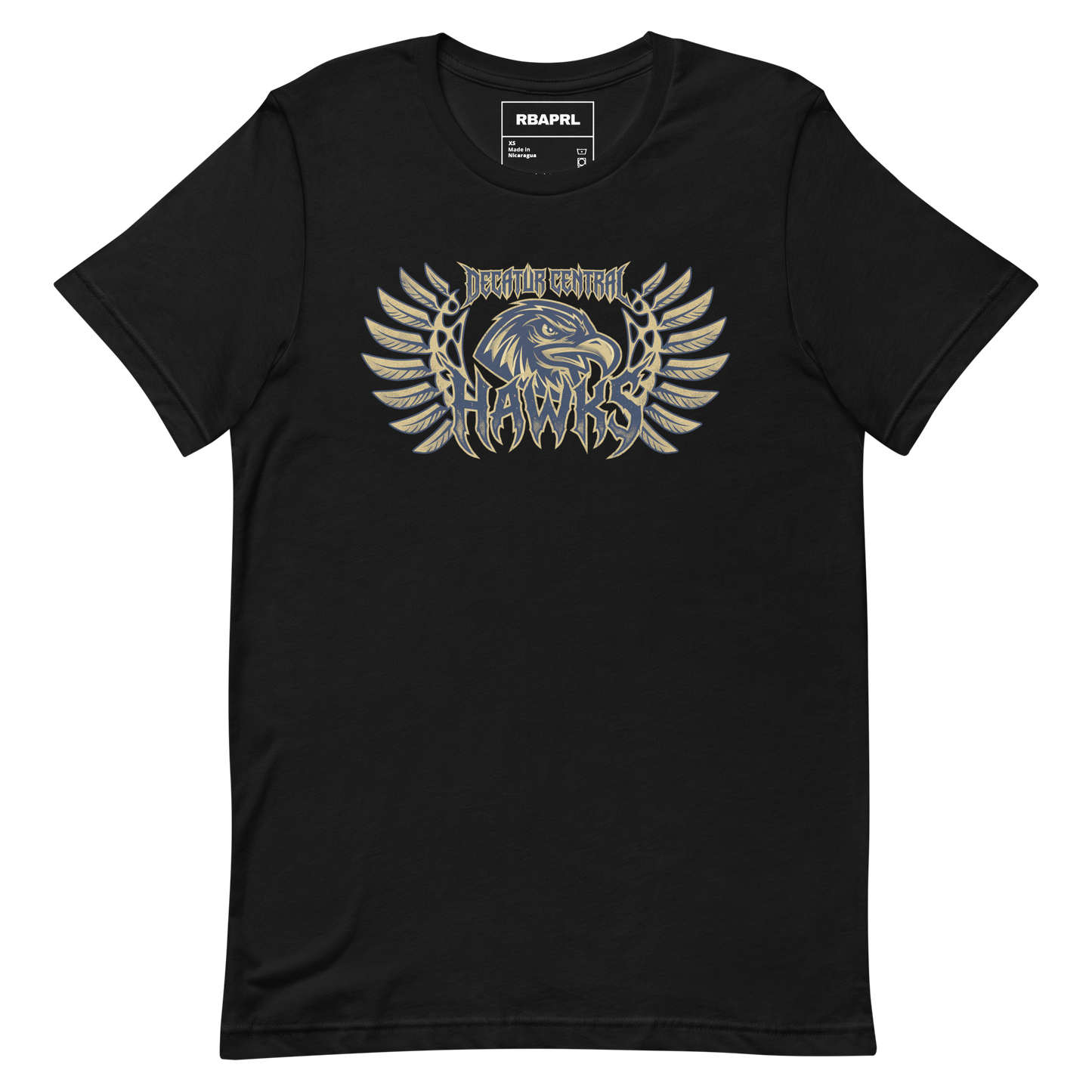 Decatur Central Hawks Football T-Shirt in Black – Indiana Spirit Wear by Hometown Gameday Co.