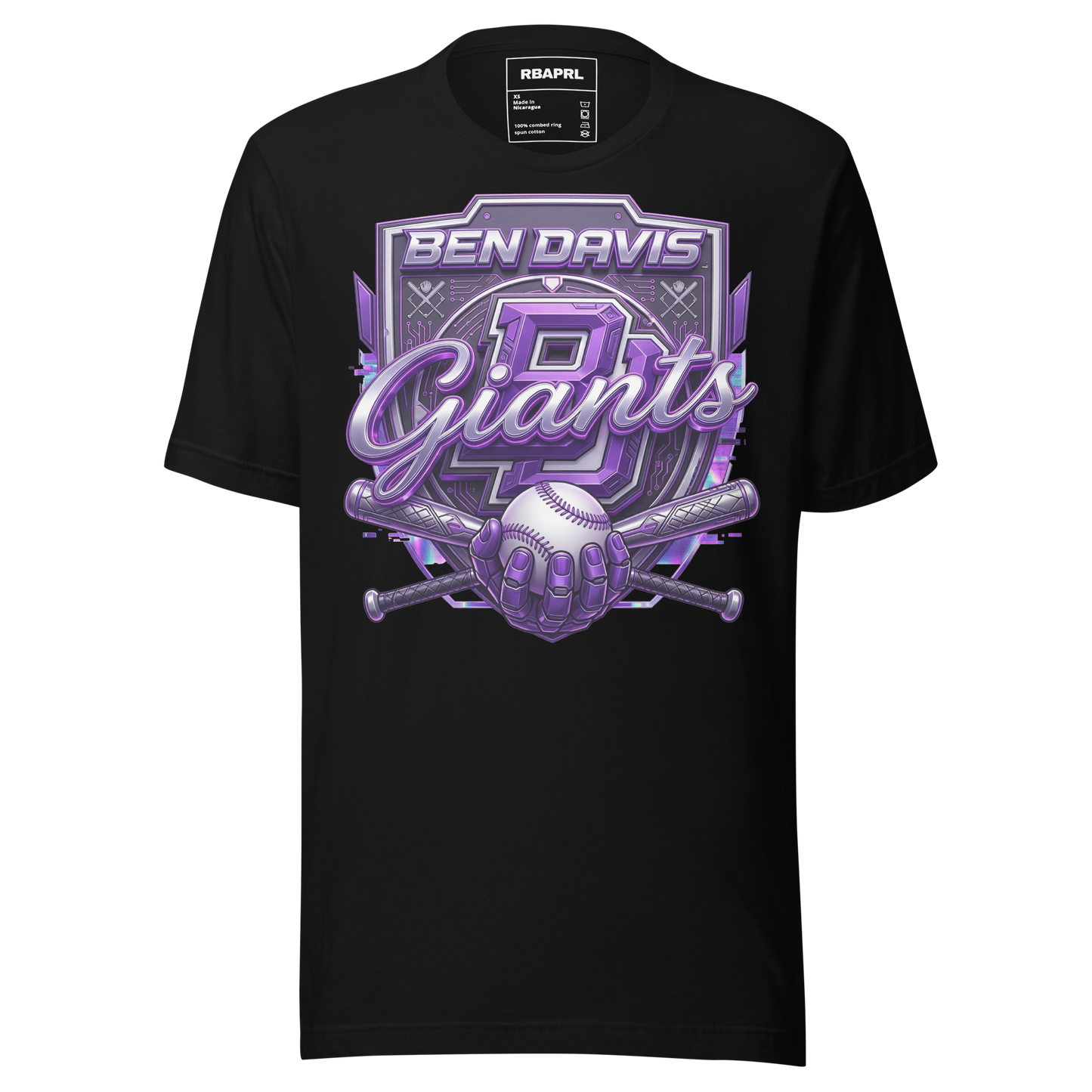 Ben Davis Giants Baseball T-Shirt in Black – Indiana Spirit Wear by Hometown Gameday Co.