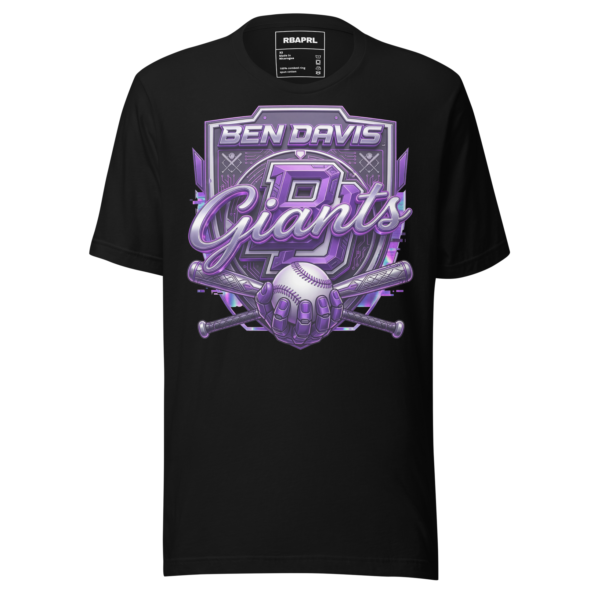 Ben Davis Giants Baseball T-Shirt in Black – Indiana Spirit Wear by Hometown Gameday Co.