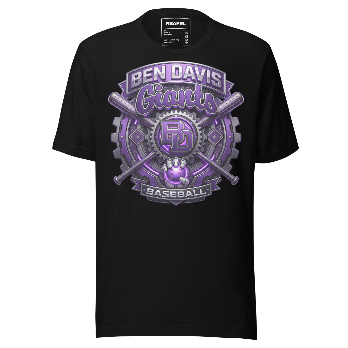 Ben Davis Giants Baseball T-Shirt in Black – Indiana Spirit Wear by Hometown Gameday Co.