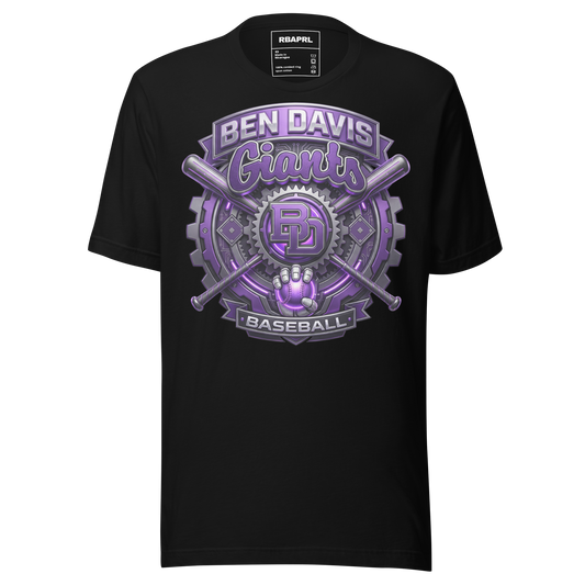 Ben Davis Giants Baseball T-Shirt in Black – Indiana Spirit Wear by Hometown Gameday Co.