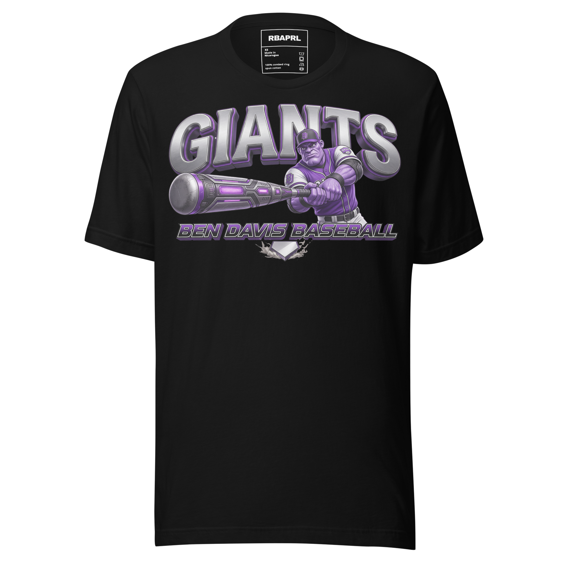 Ben Davis Giants Baseball T-Shirt in Black – Indiana Spirit Wear by Hometown Gameday Co.