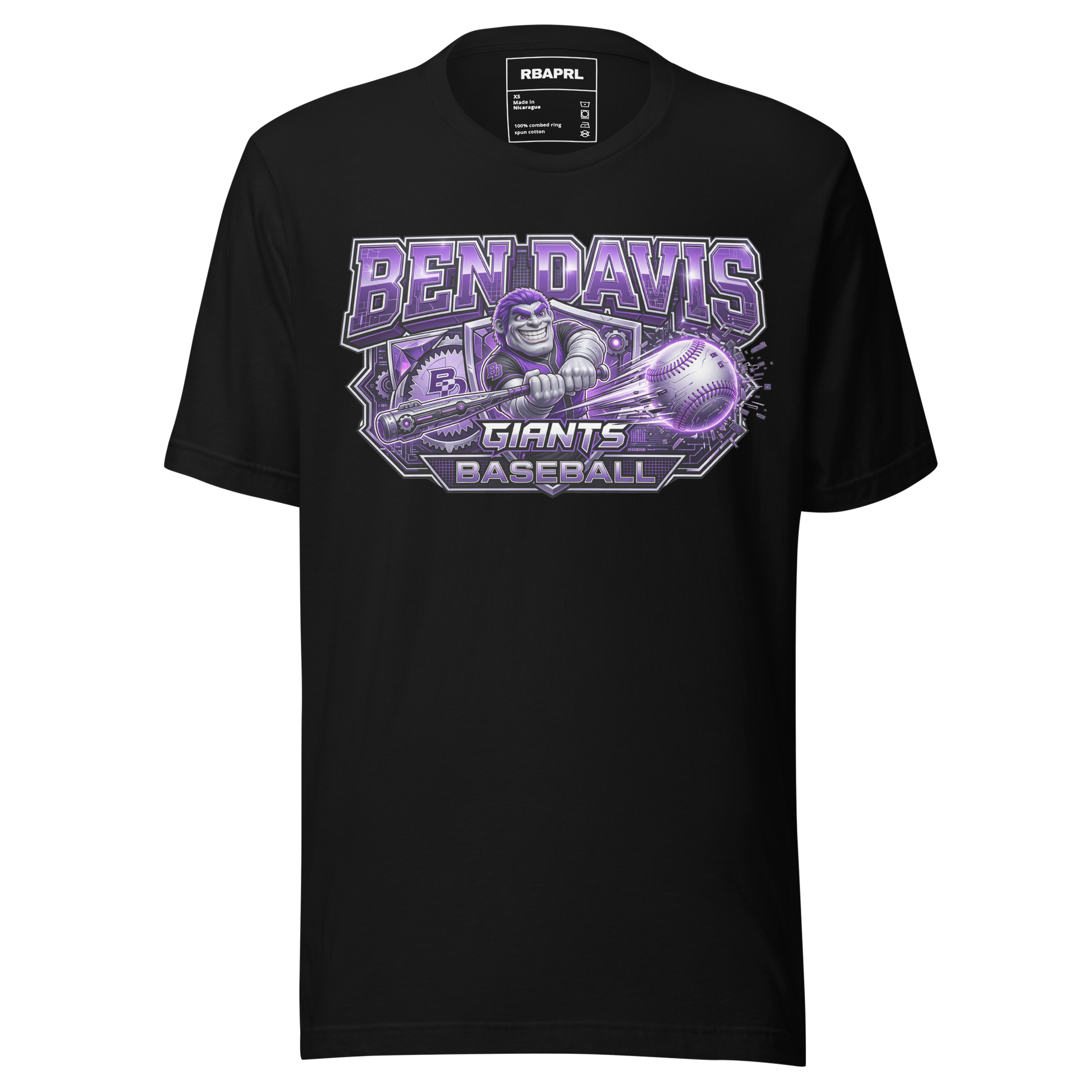 Ben Davis Giants Baseball T-Shirt in Black – Indiana Spirit Wear by Hometown Gameday Co.