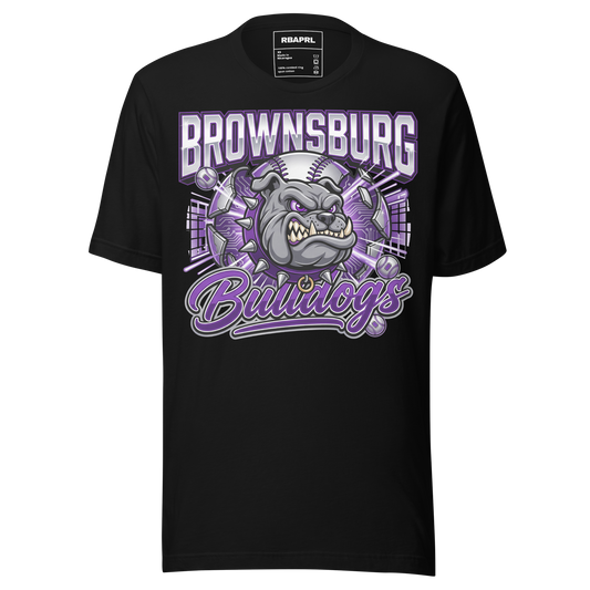 Brownsburg Bulldogs Baseball T-Shirt in Black – Indiana Spirit Wear by Hometown Gameday Co.