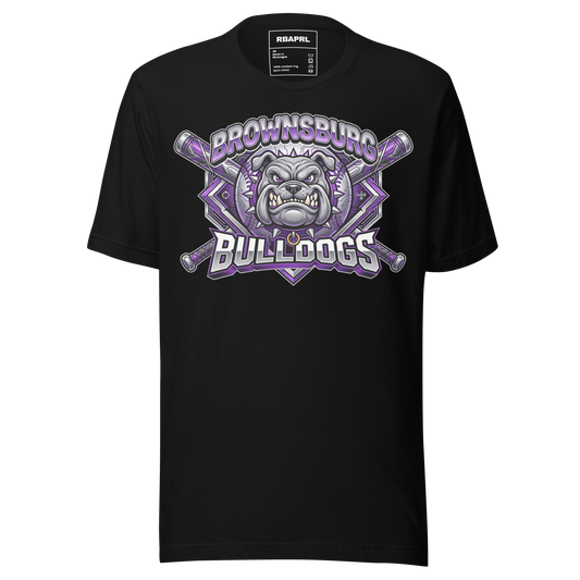 Brownsburg Bulldogs Baseball T-Shirt in Black – Indiana Spirit Wear by Hometown Gameday Co.