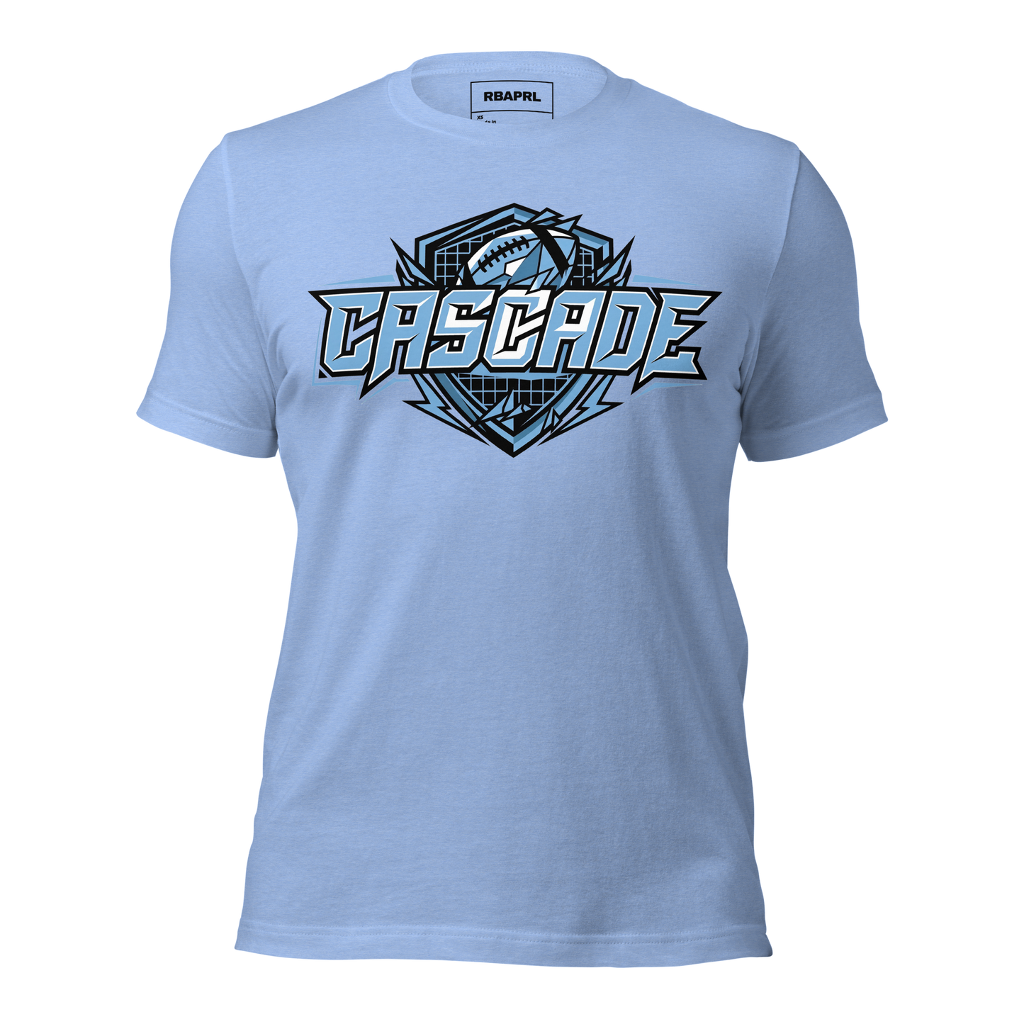 Cascade Cadets Football T-Shirt in Heather Carolina Blue – Indiana Spirit Wear by Hometown Gameday Co.