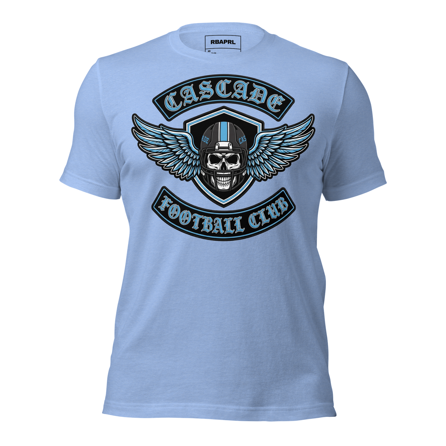 Cascade Cadets Football T-Shirt in Heather Carolina Blue – Indiana Spirit Wear by Hometown Gameday Co.
