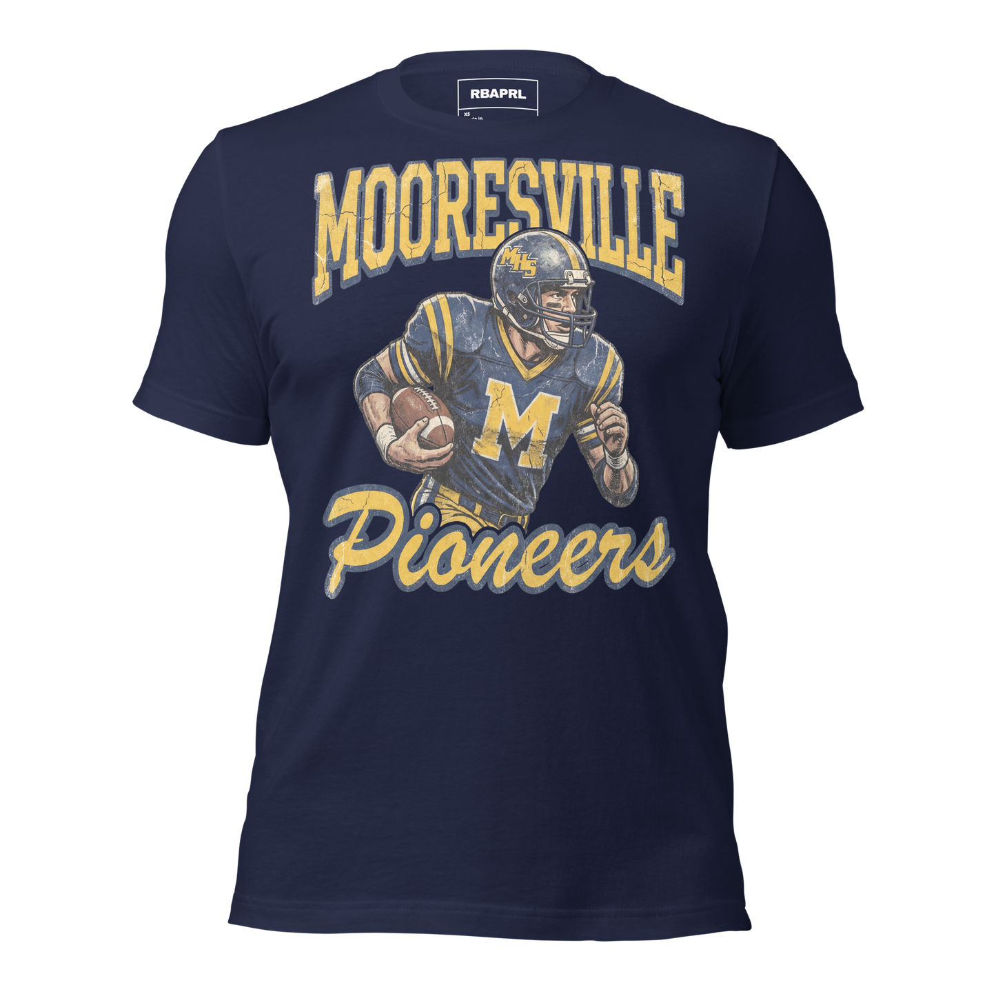 Mooresville Pioneers Football T-Shirt in Navy – Indiana Spirit Wear by Hometown Gameday Co.