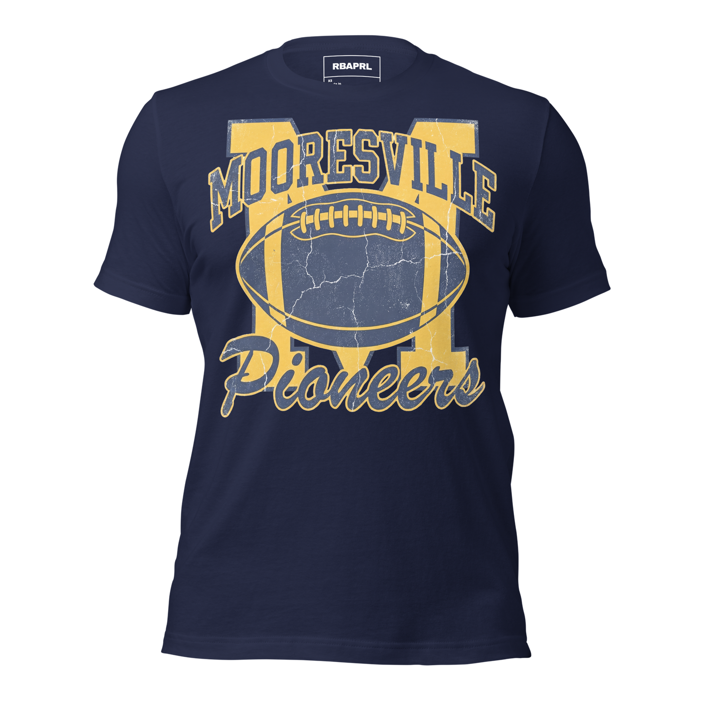 Mooresville Pioneers Football T-Shirt in Navy – Indiana Spirit Wear by Hometown Gameday Co.