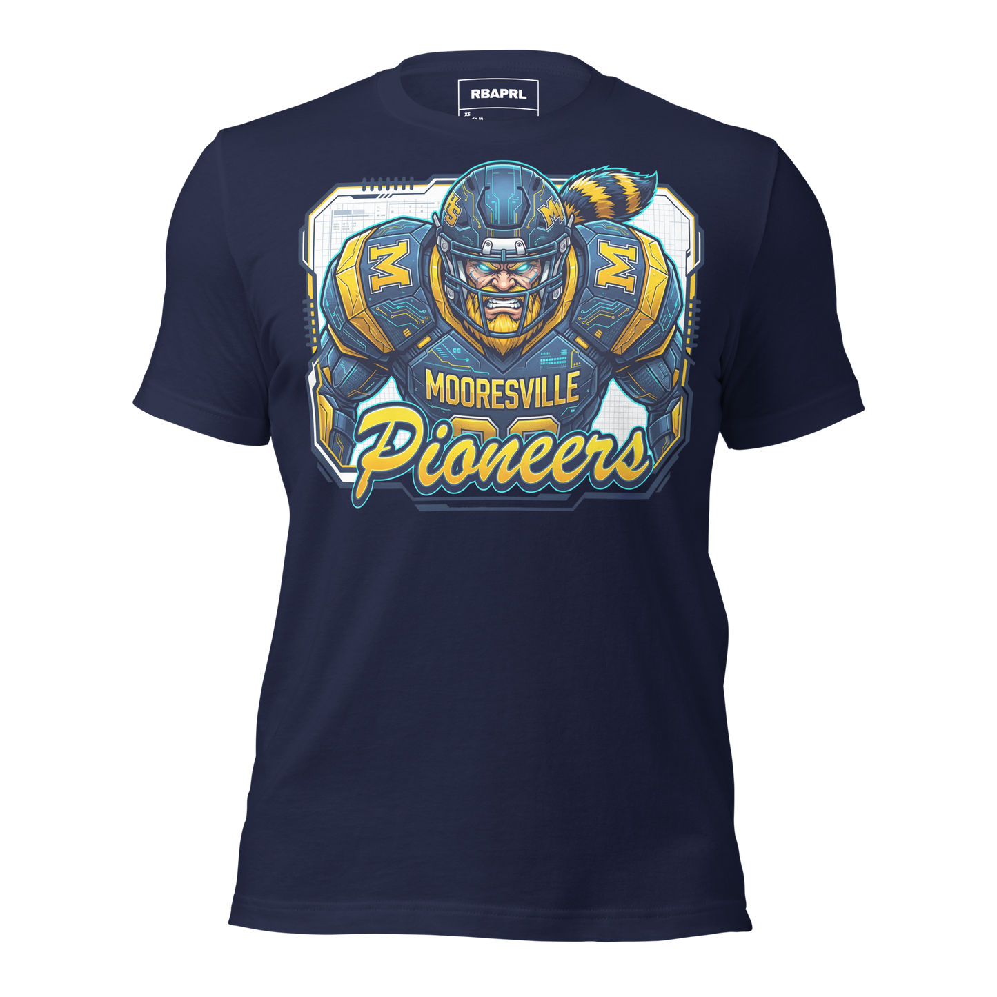 Mooresville Pioneers Football T-Shirt in Navy – Indiana Spirit Wear by Hometown Gameday Co.